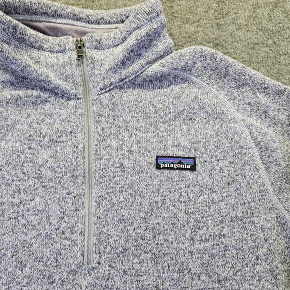 Patagonia Better Sweater Womens XL Light Purple Mauve 1/4 Zip Fleece Pullover - Picture 4 of 12